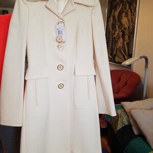 Michael Kors Collection Ivory Wool Coat